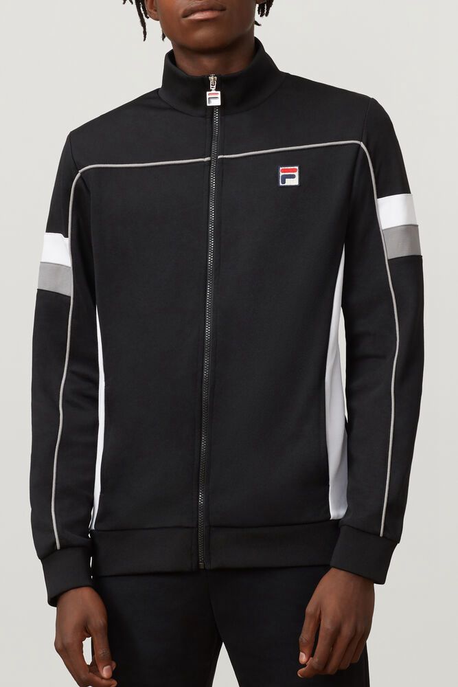 Fila Jacket Slalom Track Mens Black - India ROW-652473